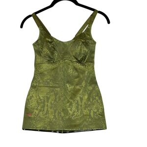 NEW Ruby Ribbon Lace Camisole Style 3074 Size 32‎ Foliage Shapewear Green